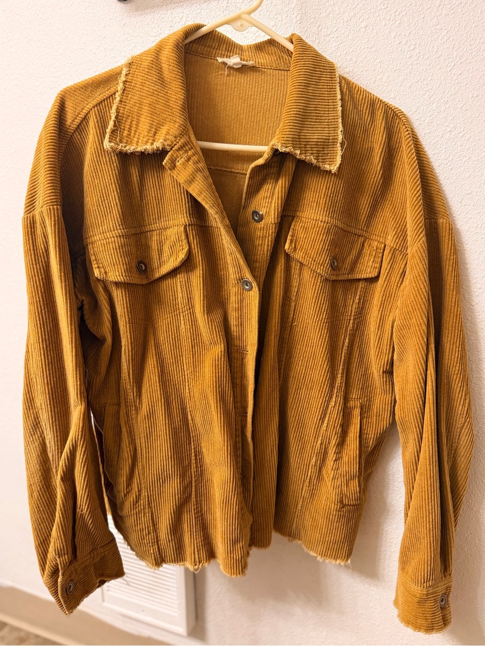 La Miel Corduroy Button Up in Mustard